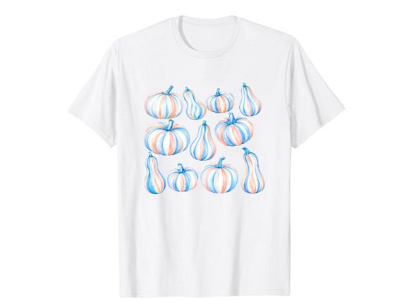 Cute Pastel Pumpkins Fall T-Shirt