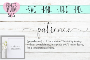 Definition of Patience Quote Graphics for Crafts