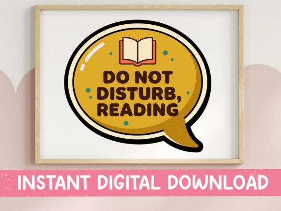Do Not Disturb Reading Speech Bubble Graphics