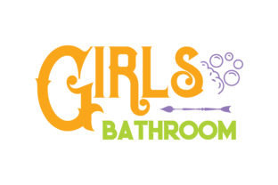 Girls Bathroom Graphics for Crafts