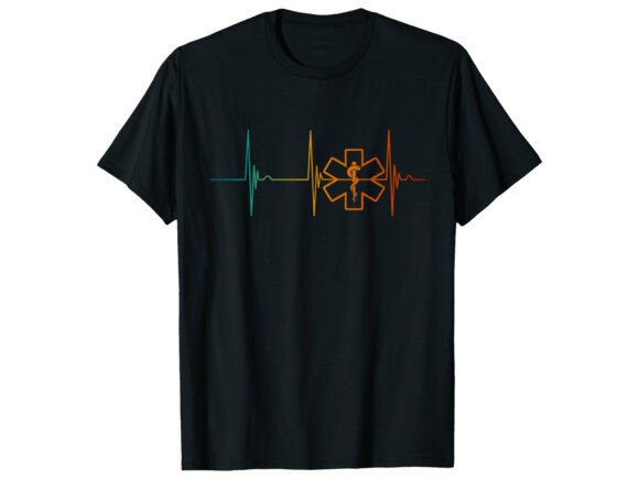 Heartbeat Star of Life Paramedic T-Shirt: Graphics and T-Shirt Designs