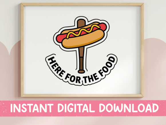 Here for the Food Baseball Hot Dog