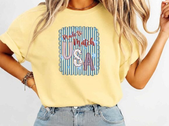 Made to Match USA Coquette T-Shirt Graphics
