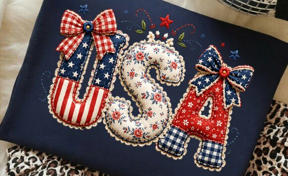 USA Flag Bow T-shirt: Graphics for T-Shirt Designs