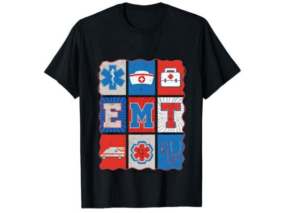 Vintage EMT Pride T-Shirt Graphics